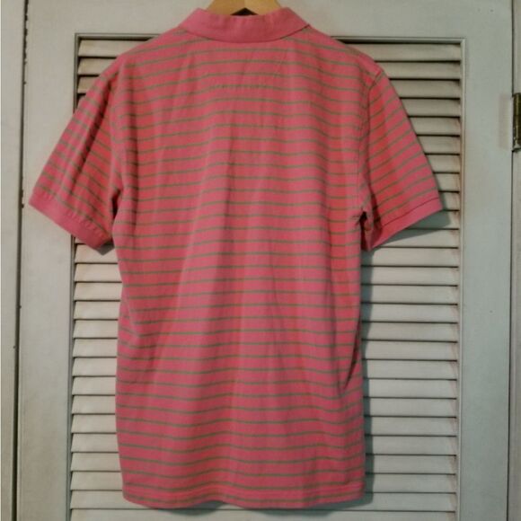 Brooks Brothers Pink Green Stripe Polo M - Picture 7 of 9